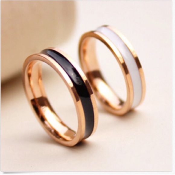 Silver Coat Pipe Wedding Band Titanium Steel Ring - Picture 12 of 15